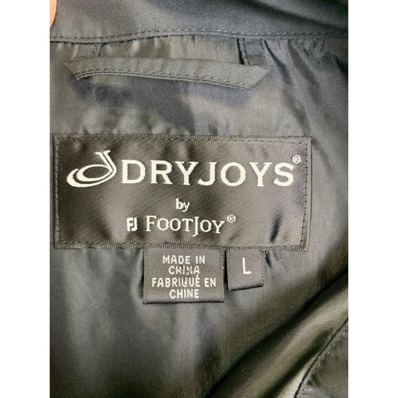 Footjoy Dryjoys Jacket Mens Large Neon Yellow Rain Windbreaker 1/4 Zip Pullover - Picture 5 of 8